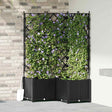 Vidaxl plantenbak 3 st zwart 80 x 80 x 143 cm pp