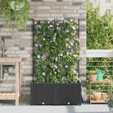 Vidaxl tuin bloempot 2 pcs zwart staal