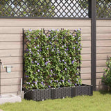 Vidaxl tuin bloempot 3 pcs zwart staal