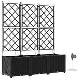 Vidaxl tuin bloempot 3 pcs zwart staal