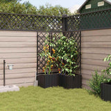 Vidaxl tuin bloempot 3 pcs zwart staal