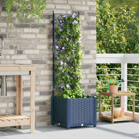 Vidaxl plantenbak grijs 40 x 40 x 143 cm pp