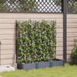 Vidaxl plantenbak 3 st grijs 120 x 40 x 125,5 cm pp