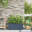 Vidaxl plantenbak 2 st grijs 80 x 40 x 37,5 cm pp