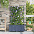Vidaxl plantenbak 2 st grijs 80 x 40 x 142 cm pp