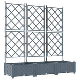 Vidaxl tuin bloempot 3 pcs licht grijs 120 x 40 x 125,5 cm staal