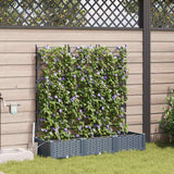 Vidaxl tuin bloempot 3 pcs licht grijs staal