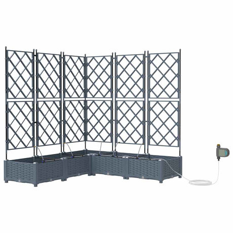 Vidaxl tuin bloempot 5 pcs licht grijs staal