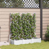Vidaxl tuin bloempot 3 pcs wit 120 x 40 x 125,5 cm staal