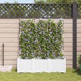Vidaxl tuin bloempot 3 pcs wit 120 x 40 x 143 cm staal