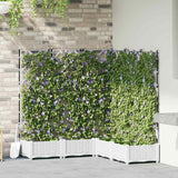 Vidaxl tuin bloempot 5 pcs wit 120 x 120 x 125,5 cm staal