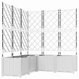 Vidaxl tuin bloempot 5 pcs wit 120 x 120 x 143 cm staal