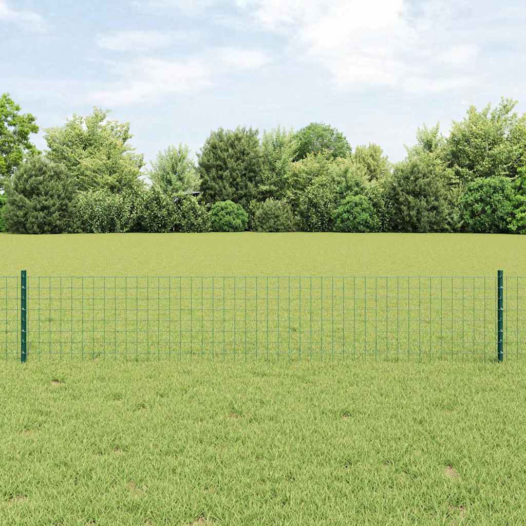 Vidaxl afrasteringspaal 5 pcs groen 80 cm staal