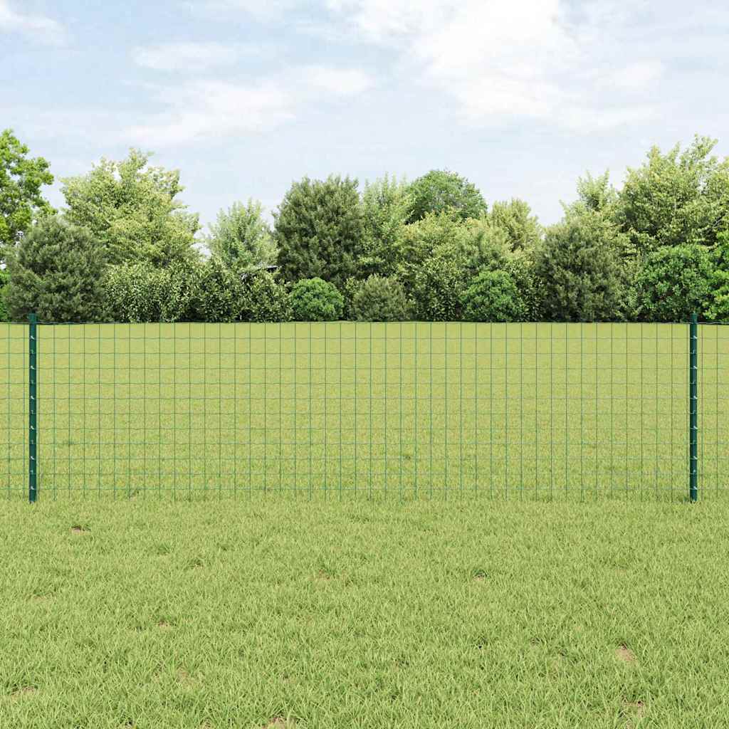 Vidaxl afrasteringspaal 5 pcs groen 100 cm staal