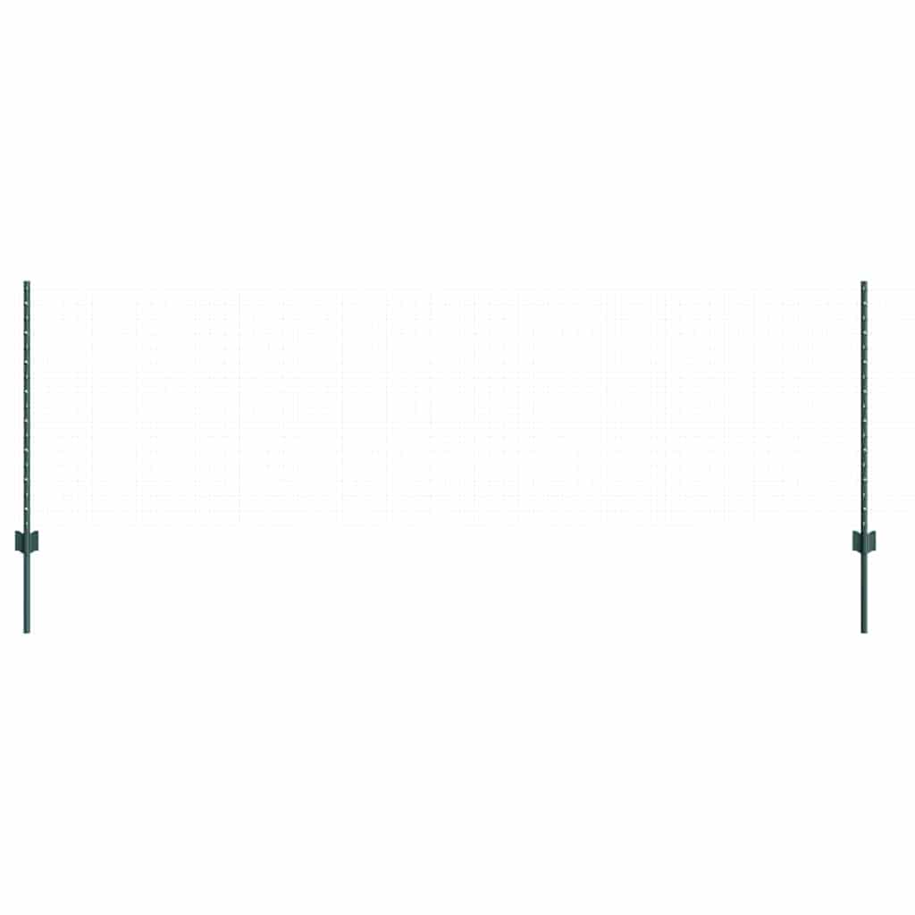 Vidaxl afrasteringspaal 5 pcs groen 120 cm staal