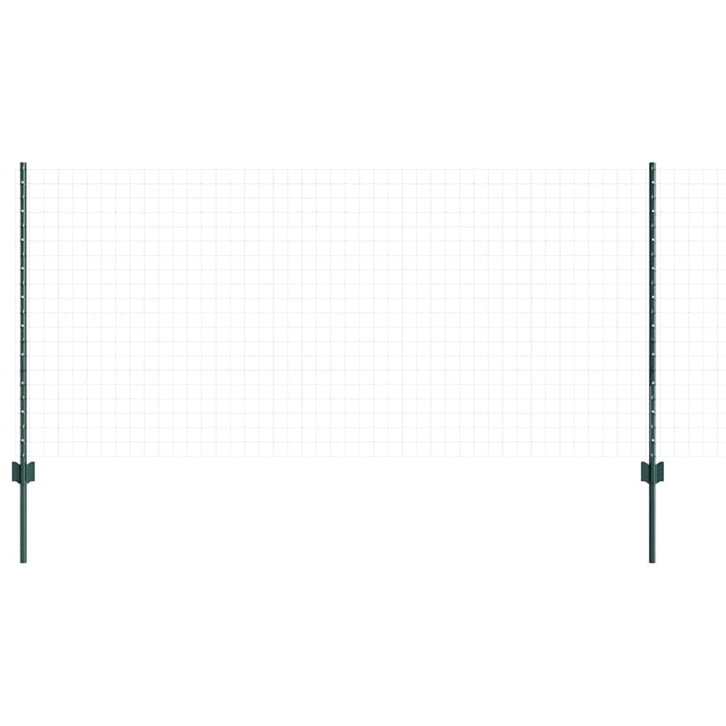 Vidaxl afrasteringspaal 11 pcs groen 100 cm staal