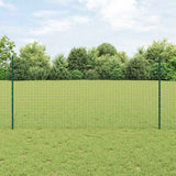 Vidaxl afrasteringspaal 5 pcs groen 120 cm staal