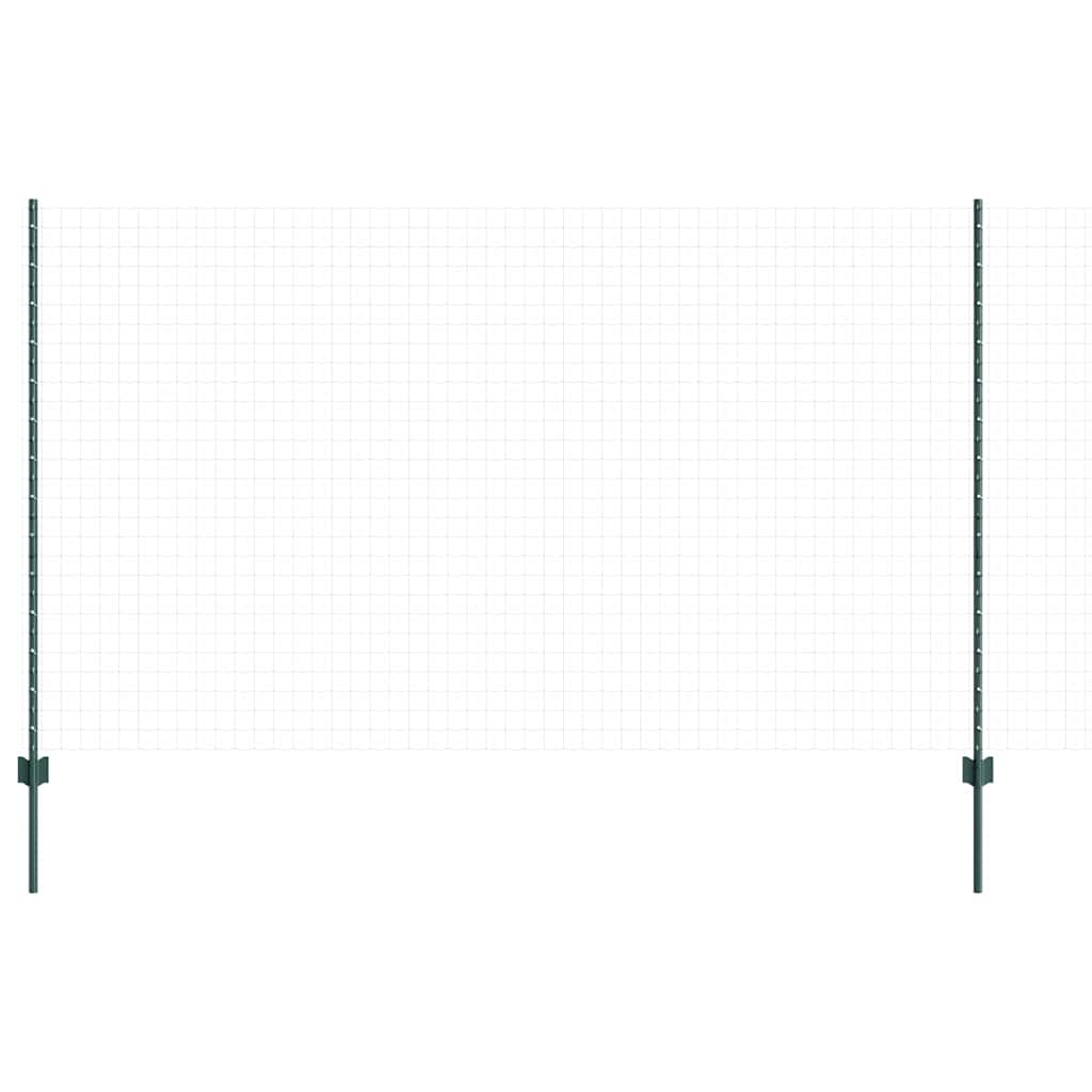 Vidaxl afrasteringspaal 5 pcs groen 140 cm staal