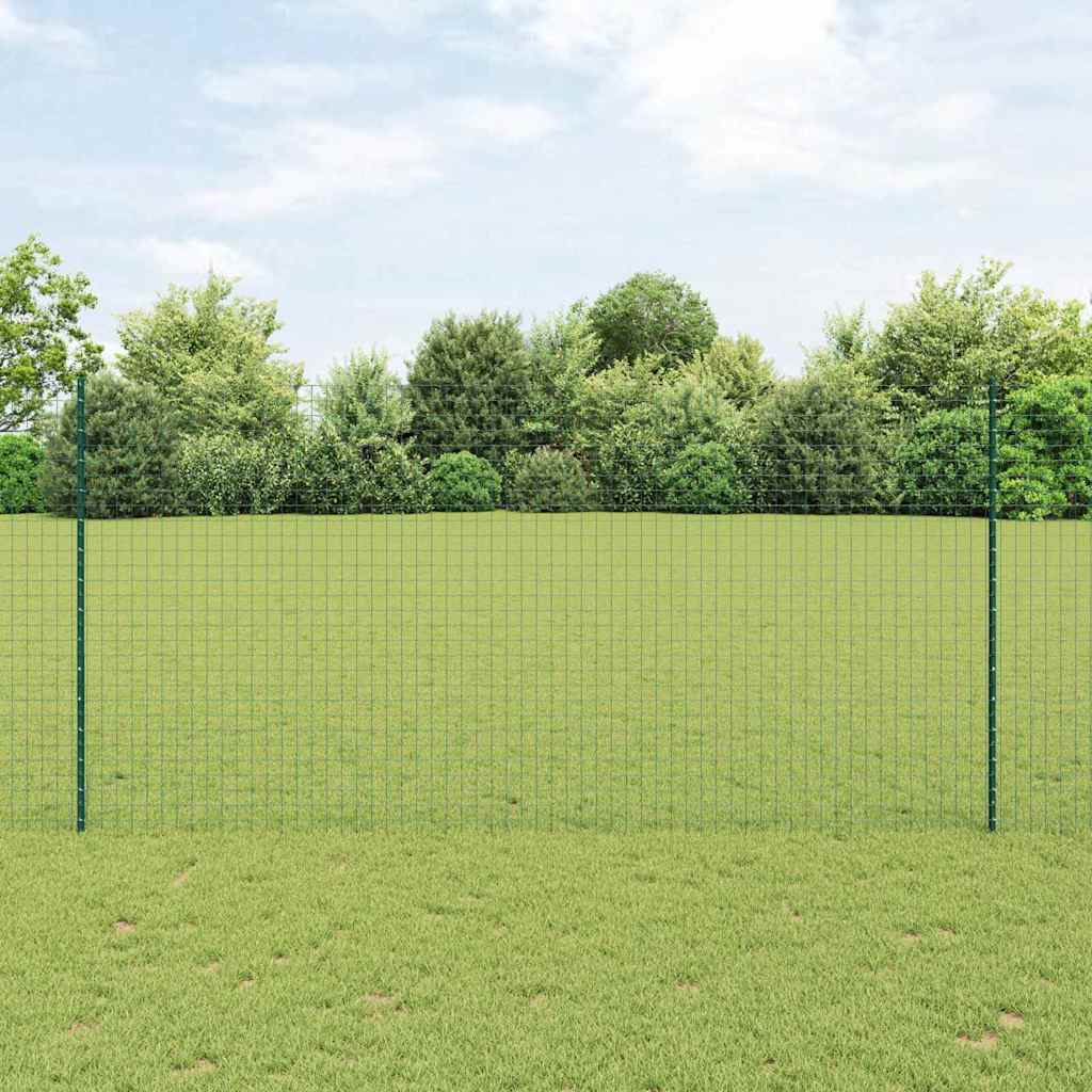 Vidaxl afrasteringspaal 11 pcs groen 150 cm staal