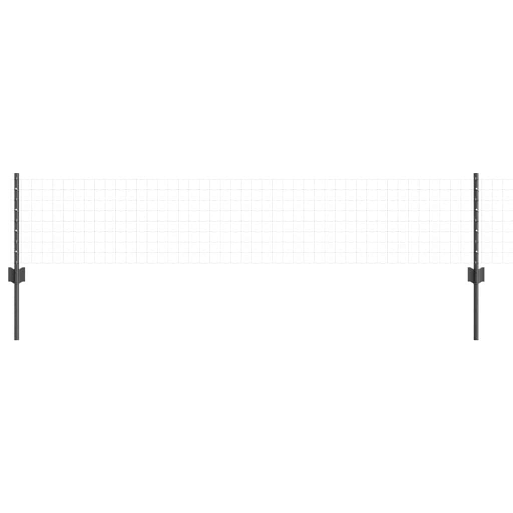 Vidaxl afrasteringspaal 5 pcs grijs 40 cm staal