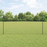 Vidaxl afrasteringspaal 11 pcs grijs 120 cm staal