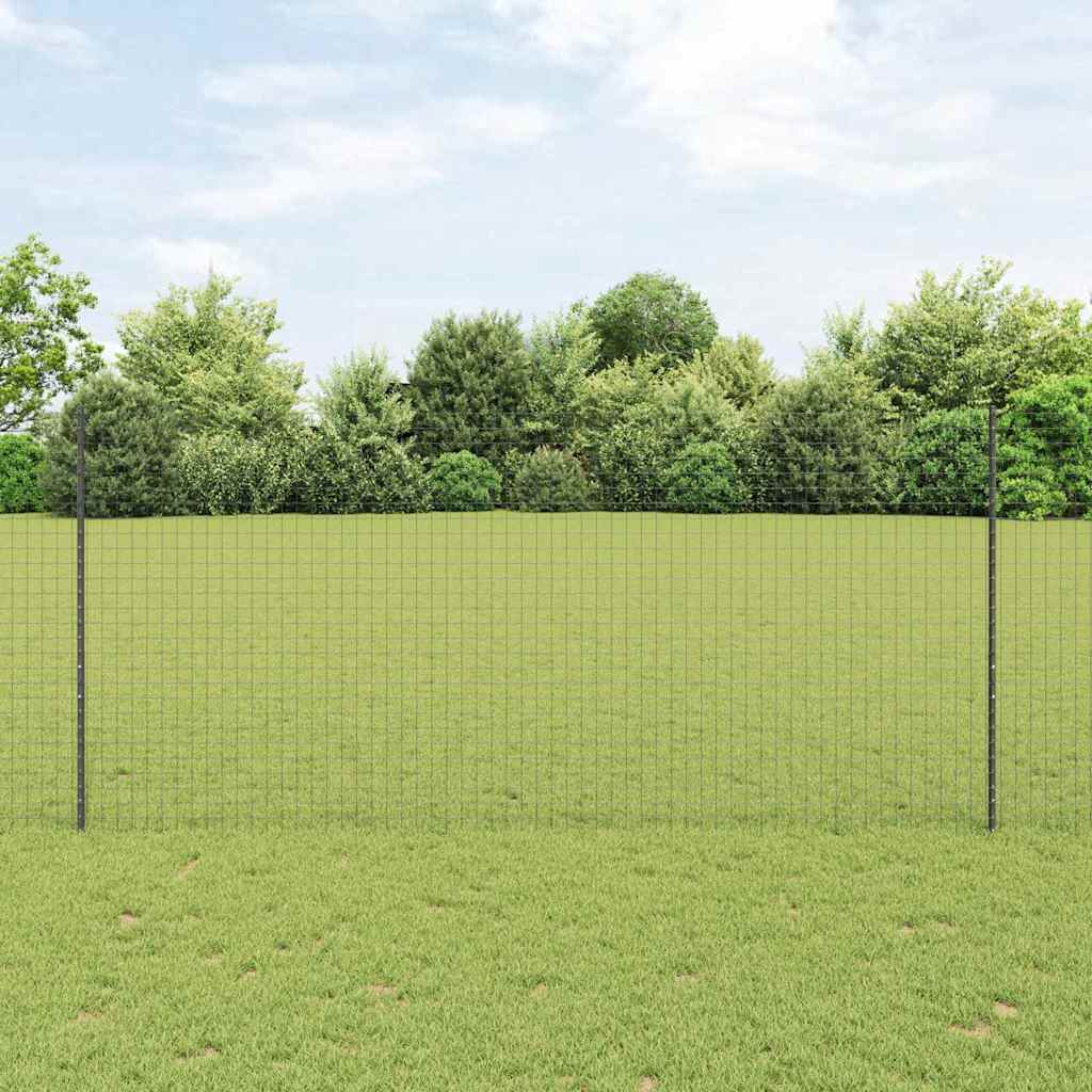 Vidaxl afrasteringspaal 11 pcs grijs 140 cm staal