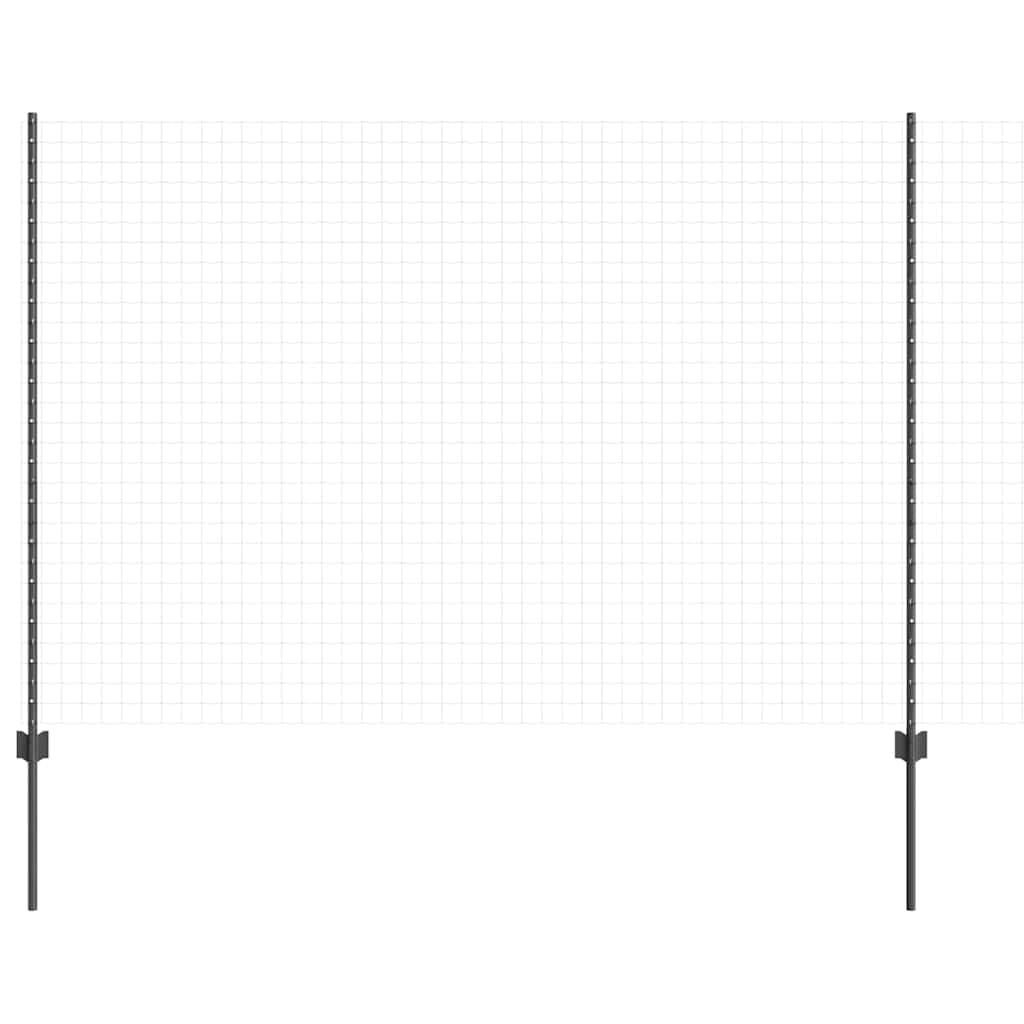Vidaxl afrasteringspaal 5 pcs grijs 150 cm staal