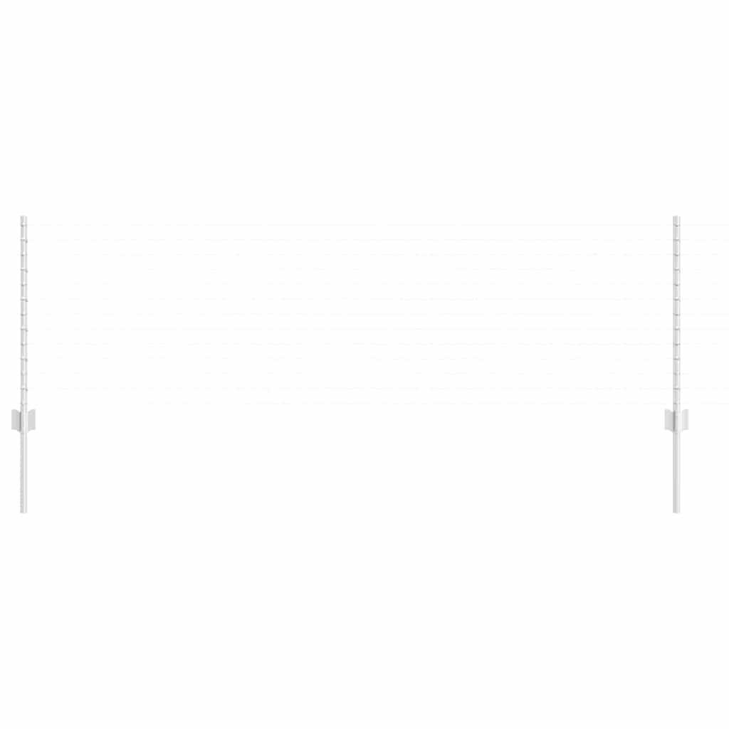 Vidaxl afrasteringspaal 11 pcs zilver 60 cm staal