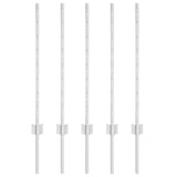 Vidaxl afrasteringspaal 5 pcs zilver 80 cm staal