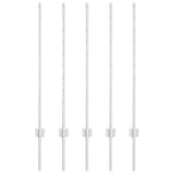 Vidaxl afrasteringspaal 5 pcs zilver 100 cm staal