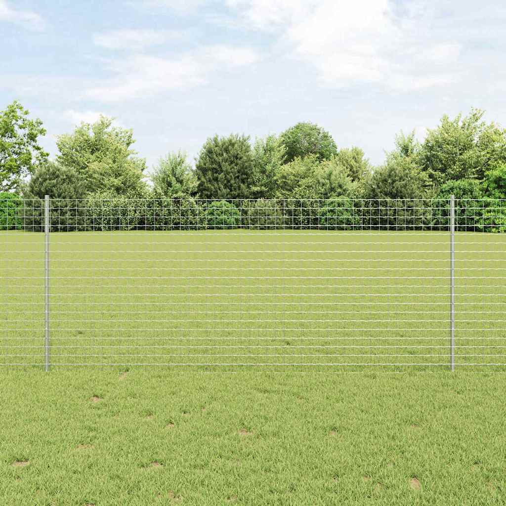 Vidaxl afrasteringspaal 11 pcs zilver 100 cm staal
