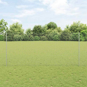 Vidaxl ingegraven hekpalen 5 st zilver 180 cm gepoedercoat staal