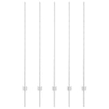 Vidaxl afrasteringspaal 5 pcs zilver 140 cm staal