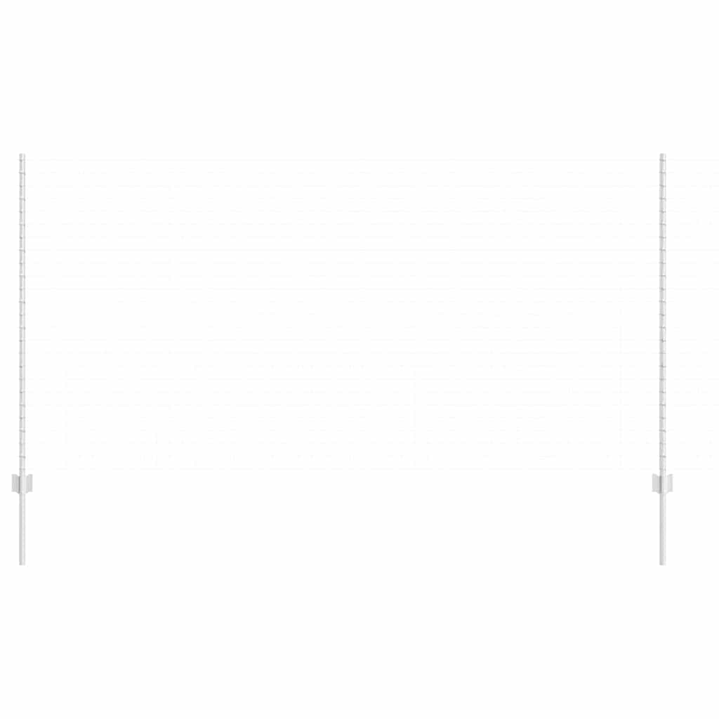 Vidaxl afrasteringspaal 5 pcs zilver 140 cm staal