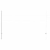 Vidaxl afrasteringspaal 5 pcs zilver 140 cm staal
