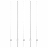 Vidaxl afrasteringspaal 5 pcs zilver 150 cm staal