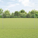 Vidaxl afrasteringspaal 11 pcs zilver 150 cm staal