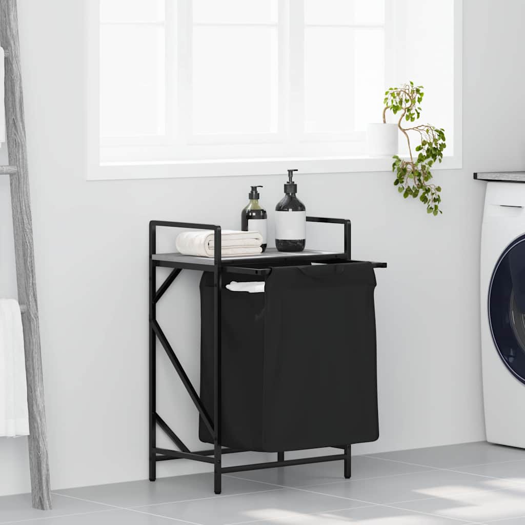 Vidaxl wasmand 1 vak met plank grijs sonoma eiken
