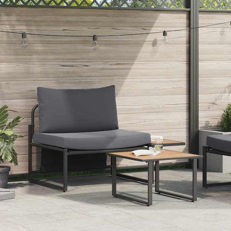 Vidaxl tuinbankenset 2 st antraciet staal