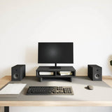 Vidaxl monitorstandaard zwart eiken 50x27x15 cm bewerkt hout
