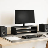 Vidaxl monitorstandaard zwart eiken 54x22x15 cm bewerkt hout