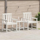 Vidaxl tuin eetkamerstoel 2 st wit hdpe