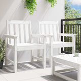 Vidaxl tuin eetkamerstoel 2 st wit hdpe