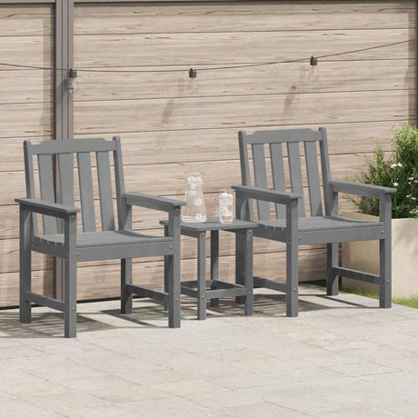 Vidaxl tuin eetkamerstoel 2 st lichtgrijs hdpe