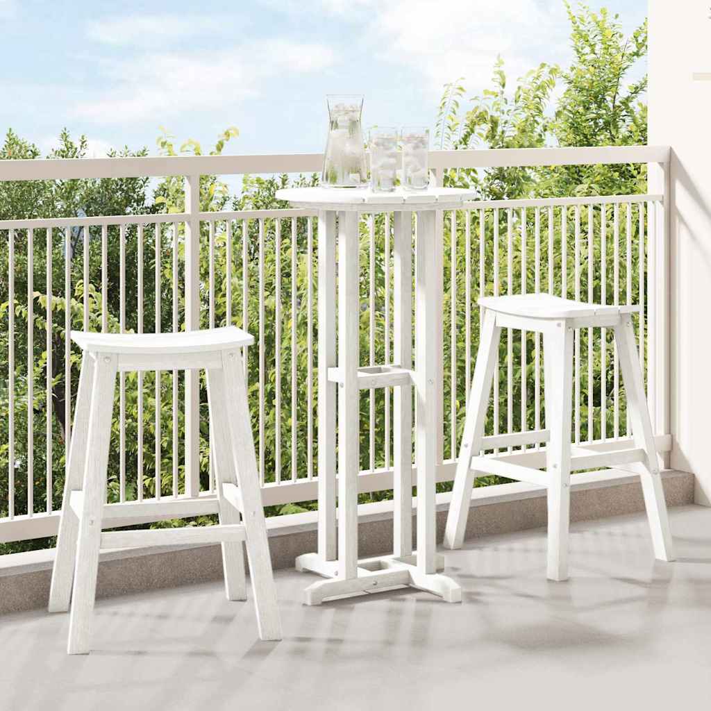 Vidaxl barkruk 2 st wit 52 x 43 x 73,5 cm hdpe