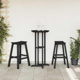 Vidaxl barkruk 2 st zwart 52 x 43 x 73,5 cm hdpe