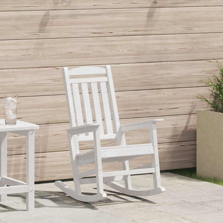 Vidaxl tuin schommelstoel wit hdpe