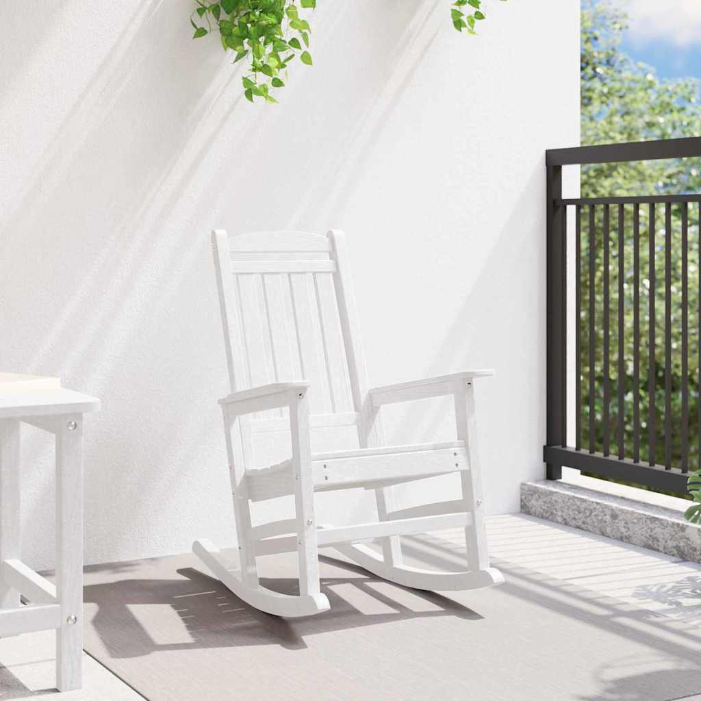 Vidaxl tuin schommelstoel wit hdpe