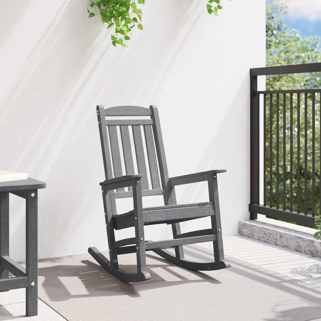 Vidaxl tuin schommelstoel lichtgrijs hdpe