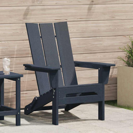 Vidaxl vouw adirondack stoel marineblauw 80,5 x 74,5 x 92 cm hdpe